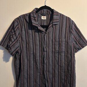Marine Layer Buttondown Knit Shirt – Blue, Men's Size L